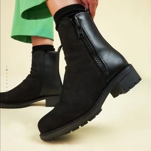 MAGUIRE BOOTS BLACK LEATHER SUEDE SIZE 39